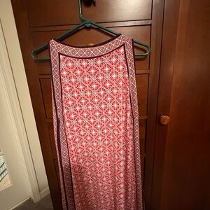 Max Studio Red and White Patterned A-Line Dress